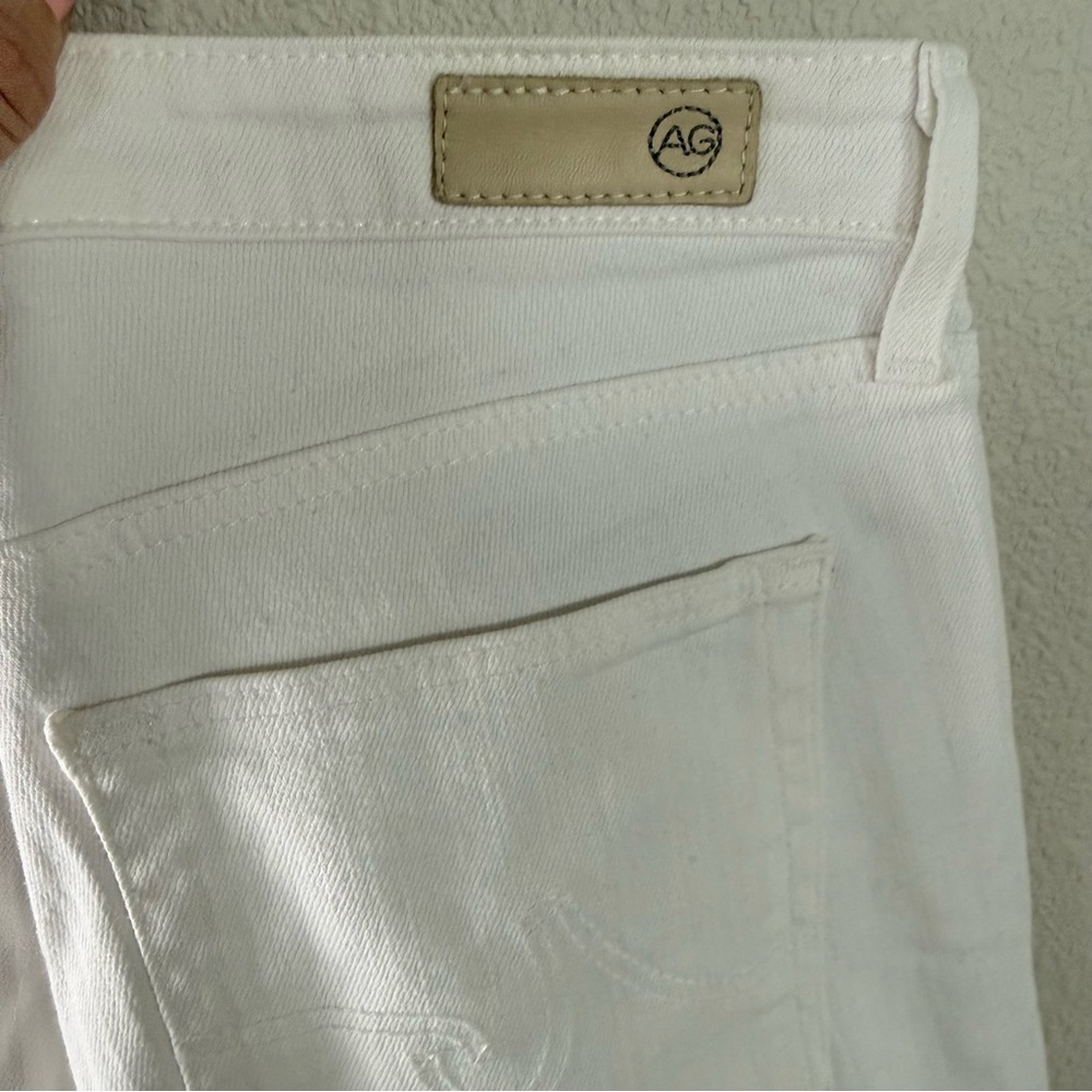 AG Prima Ankle Cigarette Slim Straight Leg Jeans White Denim Casual Women’s 27 - Picture 10 of 11